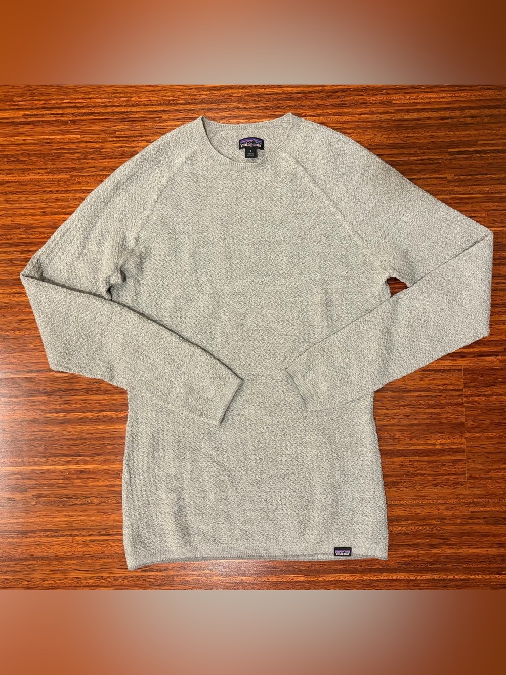 Patagonia Capilene Air Crew Neck Sweater Merino Wool Blend Top Gray Small